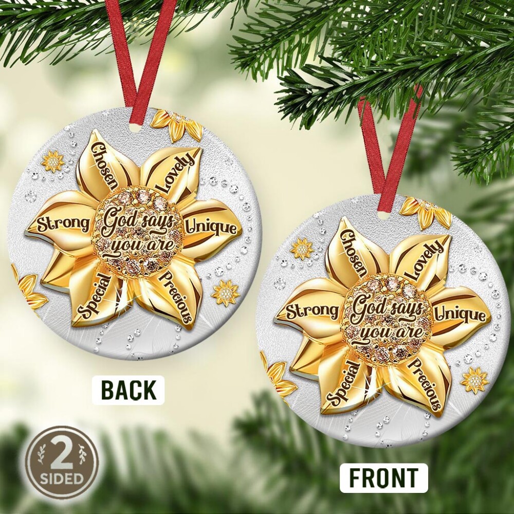 Sunflower Faith Jewelry Style - Circle Ornament - Owl Ohh - Owl Ohh