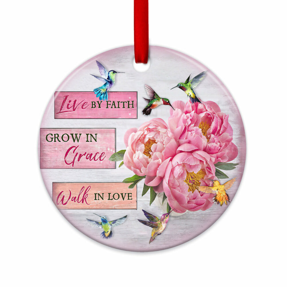 Hummingbird Faith Walk In Love - Circle Ornament - Owl Ohh - Owl Ohh