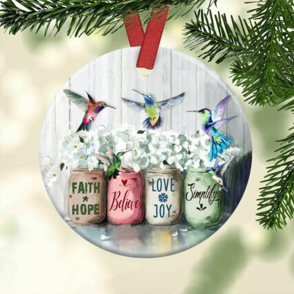 Hummingbird Faith Cool Style - Circle Ornament - Owl Ohh - Owl Ohh