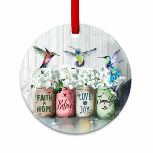 Hummingbird Faith Cool Style - Circle Ornament - Owl Ohh - Owl Ohh