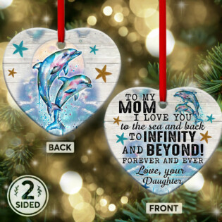 Dolphin To My Mom - Heart Ornament - Owl Ohh - Owl Ohh