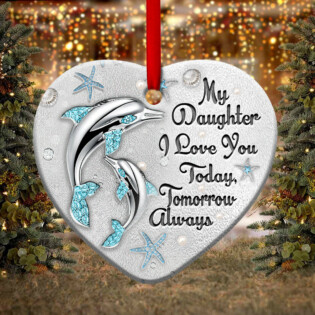 Dolphin Mother Daughter I Love You Jewelry Style - Heart Ornament - Owl Ohh - Owl Ohh