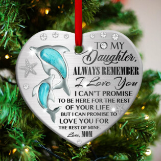 Dolphin Mother Send To Daughter - Heart Ornament - Owl Ohh - Owl Ohh