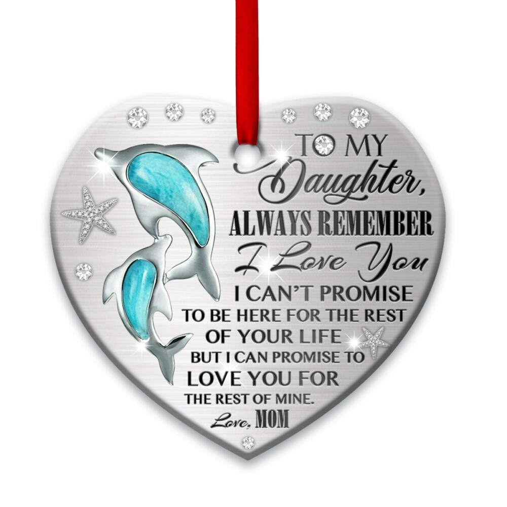 Dolphin Mother Send To Daughter - Heart Ornament - Owl Ohh - Owl Ohh