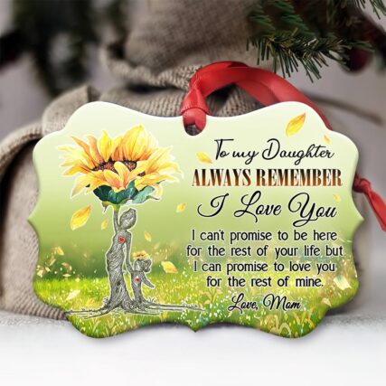 Sunflower To My Daughter I Love You - Horizontal Ornament - Owl Ohh - Owl Ohh