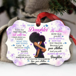 Family To My Black Daughter - Horizontal Ornament - Owl Ohh - Owl Ohh