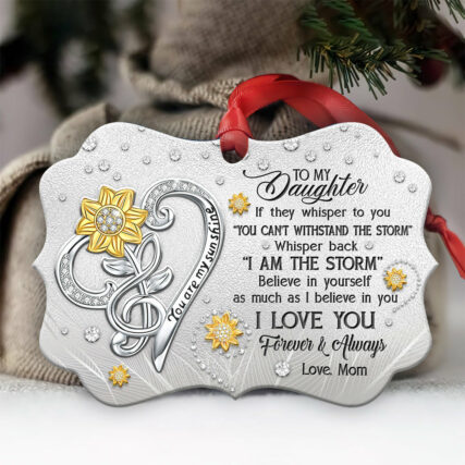 Sunflower To My Daughter - Horizontal Ornament - Owl Ohh - Owl Ohh