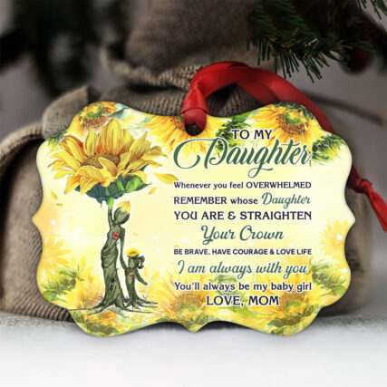 Sunflower To Daughter I Am Always With You - Horizontal Ornament - Owl Ohh - Owl Ohh