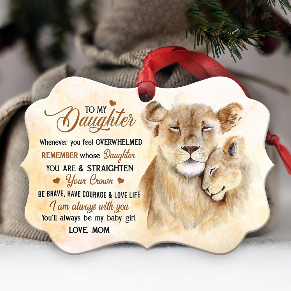 Lion To My Daughter - Horizontal Ornament - Owl Ohh - Owl Ohh