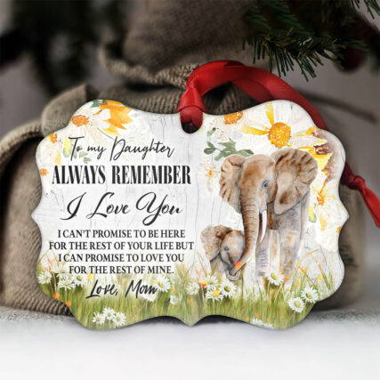 Elephant To My Daughter - Horizontal Ornament - Owl Ohh - Owl Ohh