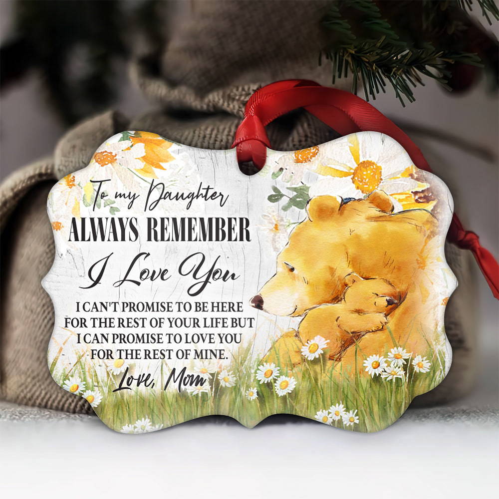 Family Bear To My Daughter - Horizontal Ornament - Owl Ohh - Owl Ohh