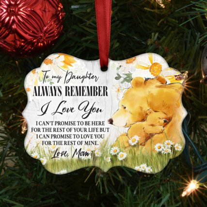 Family Bear To My Daughter - Horizontal Ornament - Owl Ohh - Owl Ohh
