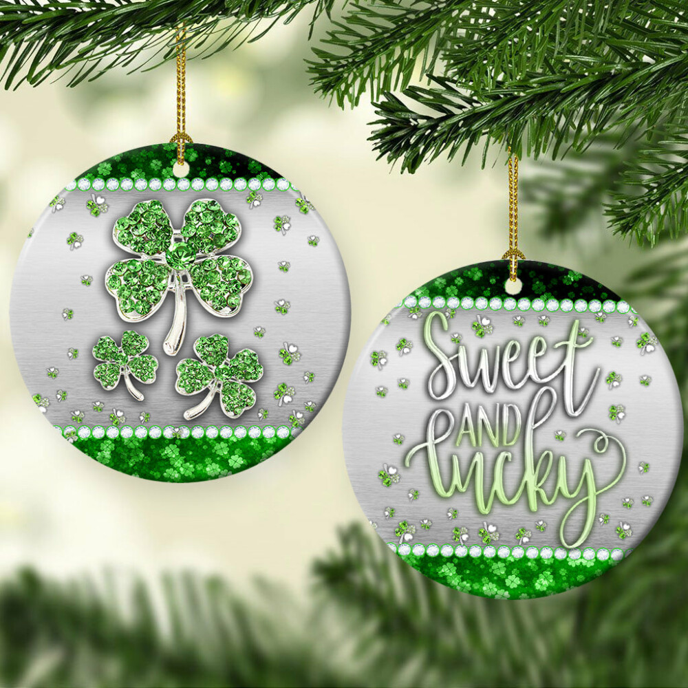Patrick's Day Jewelry Clover Sweet And Lucky - Circle Ornament - Owl Ohh - Owl Ohh