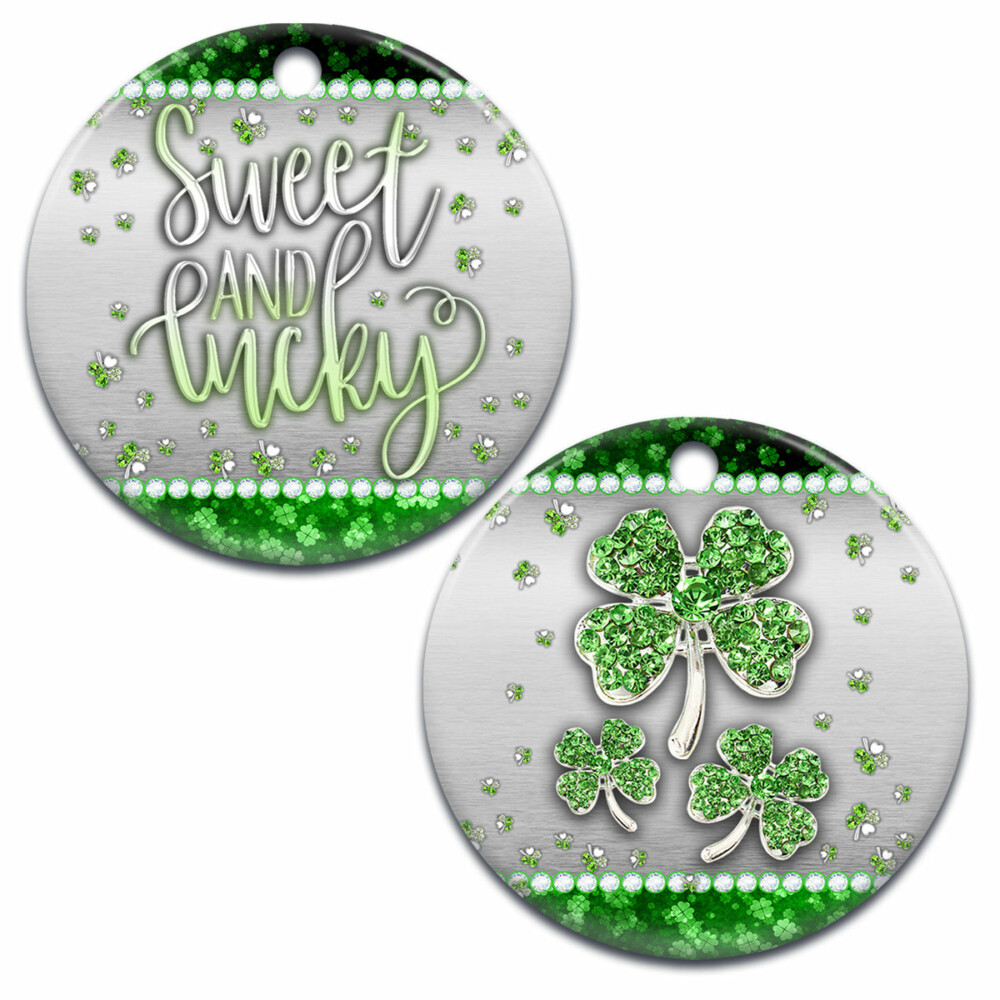 Patrick's Day Jewelry Clover Sweet And Lucky - Circle Ornament - Owl Ohh - Owl Ohh