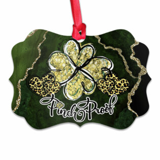 Patrick's Day Marble Clover Pinch Proof - Horizontal Ornament - Owl Ohh - Owl Ohh