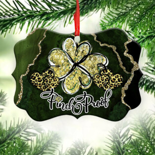 Patrick's Day Marble Clover Pinch Proof - Horizontal Ornament - Owl Ohh - Owl Ohh