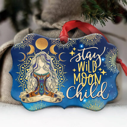Hippie Stay Wild Moon Child - Horizontal Ornament - Owl Ohh - Owl Ohh