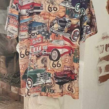 Car The Mother Road Route 66 Road Trip Vintage - Hawaiian Shirt - Owl Ohh - Owl Ohh