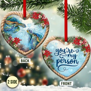 Turtle Husband You Are My Person - Heart Ornament - Owl Ohh - Owl Ohh