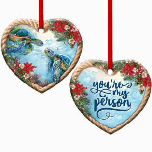 Turtle Husband You Are My Person - Heart Ornament - Owl Ohh - Owl Ohh