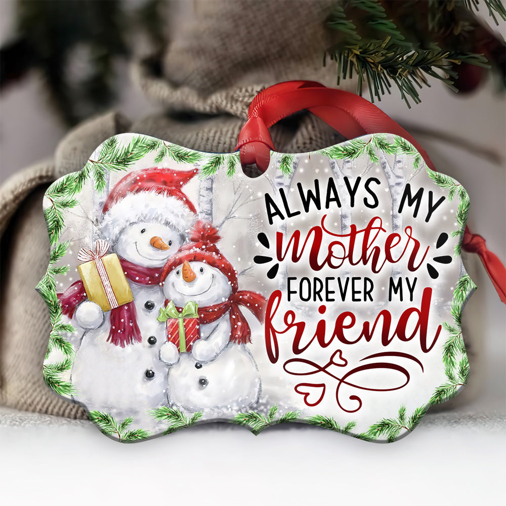 Snowman Always My Mother Forever My Friend - Horizontal Ornament - Owl Ohh - Owl Ohh