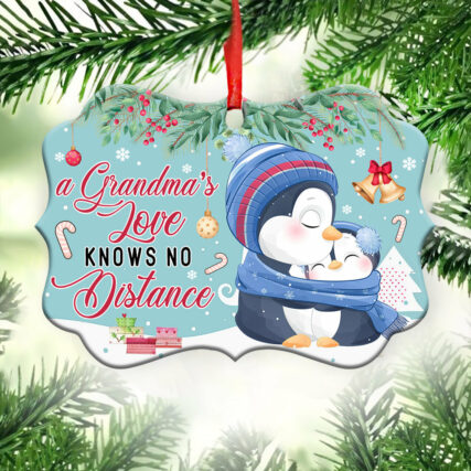Penguins A Grandmas Love Knows No Distance - Horizontal Ornament - Owl Ohh - Owl Ohh