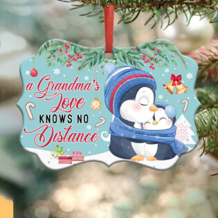Penguins A Grandmas Love Knows No Distance - Horizontal Ornament - Owl Ohh - Owl Ohh