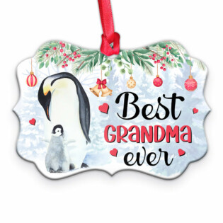 Penguin Best Grandma Ever - Horizontal Ornament - Owl Ohh - Owl Ohh