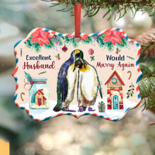 Penguin Excellent Husband Would Marry Again - Horizontal Ornament - Owl Ohh - Owl Ohh