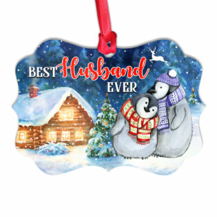 Penguin Best Husband Ever - Horizontal Ornament - Owl Ohh - Owl Ohh