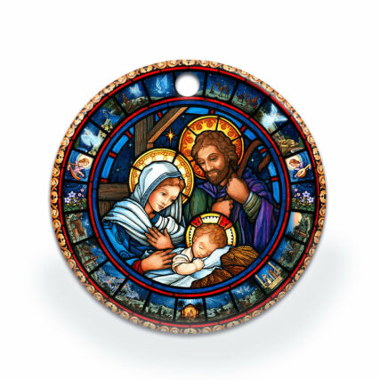 Jesus Nativity The Lover - Circle Ornament - Owl Ohh - Owl Ohh