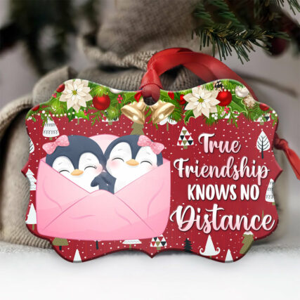 Penguin Bestie True Friendship - Horizontal Ornament - Owl Ohh - Owl Ohh
