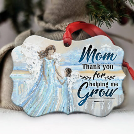 Family Mom Thank You For Helping Me Grow - Horizontal Ornament - Owl Ohh - Owl Ohh