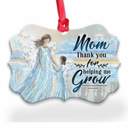 Family Mom Thank You For Helping Me Grow - Horizontal Ornament - Owl Ohh - Owl Ohh