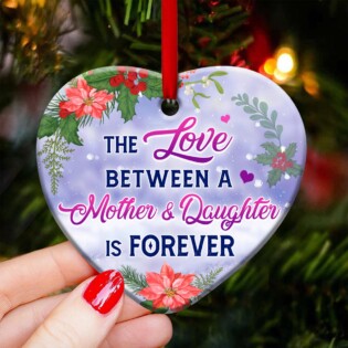 Snowman The Love Between A Mother And Daughter Is Forever - Heart Ornament - Owl Ohh - Owl Ohh