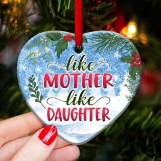 Snowman Like Mother Like Daughter - Heart Ornament - Owl Ohh - Owl Ohh