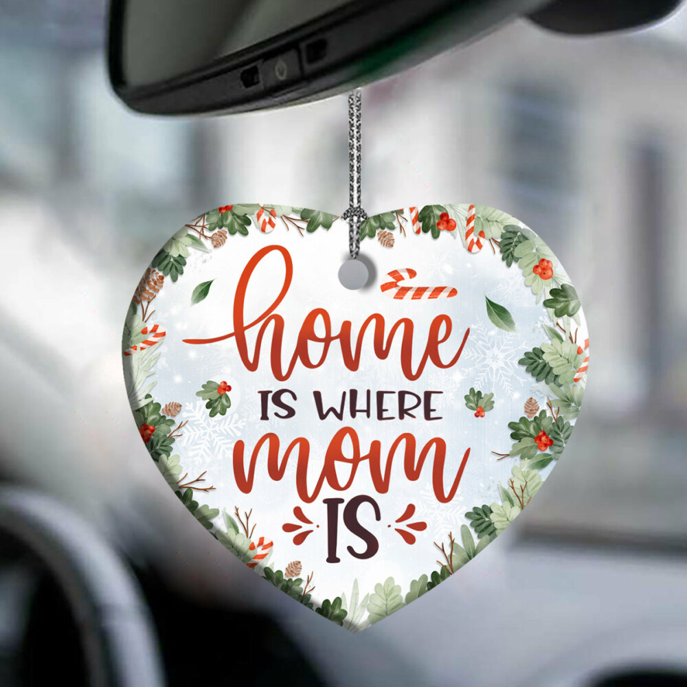Elephant Home Is Where Mom Is - Heart Ornament - Owl Ohh - Owl Ohh