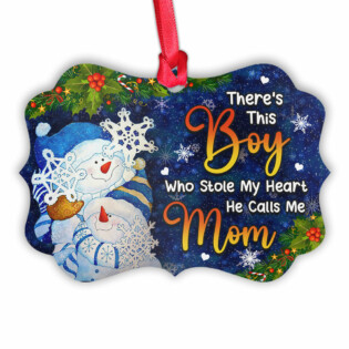 Family Snowman There Is This Boy Who Stole My Heart - Horizontal Ornament - Owl Ohh - Owl Ohh