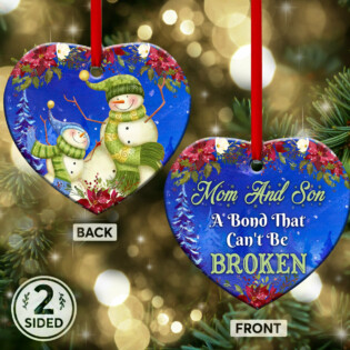 Family Snowman Mom And Son - Heart Ornament - Owl Ohh - Owl Ohh