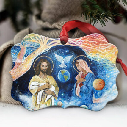 Jesus Nativity So Warmth - Horizontal Ornament - Owl Ohh - Owl Ohh