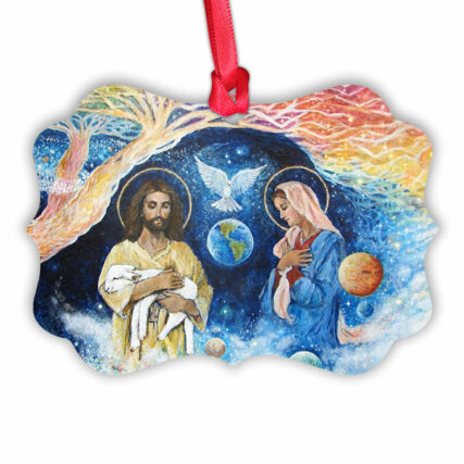 Jesus Nativity So Warmth - Horizontal Ornament - Owl Ohh - Owl Ohh