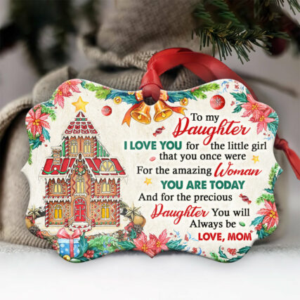 Family Christmas To My Daughter Style - Horizontal Ornament - Owl Ohh - Owl Ohh