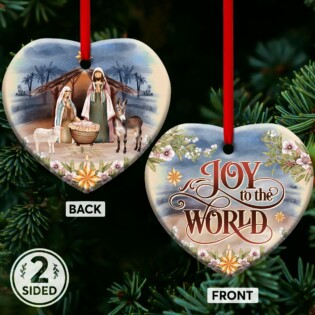 Jesus Joy To The World - Heart Ornament - Owl Ohh - Owl Ohh