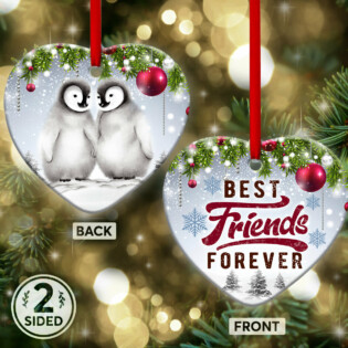 Penguin Best friends forever - Heart Ornament - Owl Ohh - Owl Ohh
