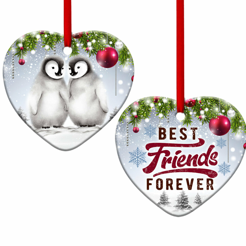 Penguin Best friends forever - Heart Ornament - Owl Ohh - Owl Ohh