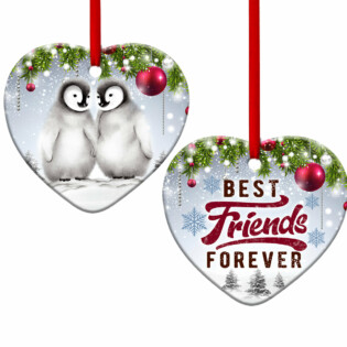 Penguin Best friends forever - Heart Ornament - Owl Ohh - Owl Ohh