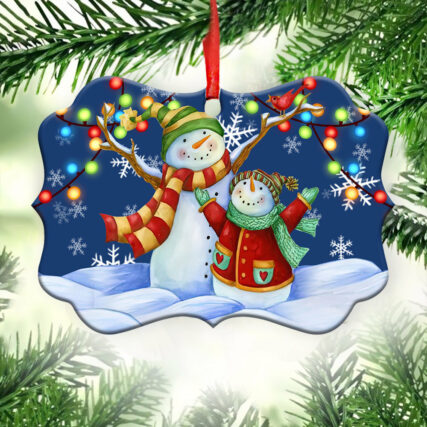 Snowman Like Grandma Like Granddaughter - Horizontal Ornament - Owl Ohh - Owl Ohh