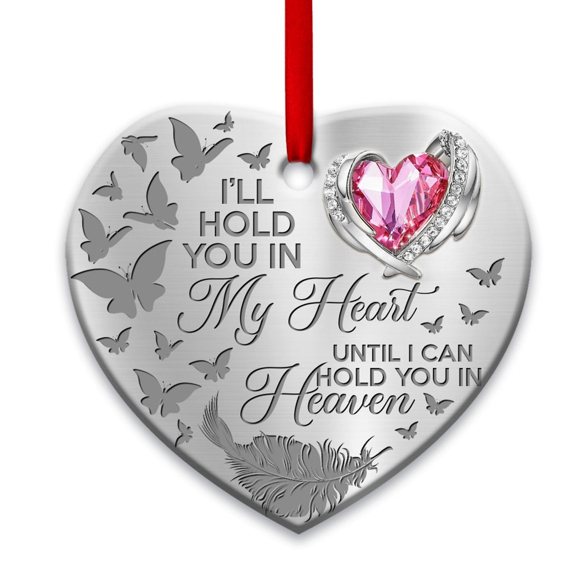 Butterfly Memorial Butterfly You In My Heart - Heart Ornament - Owl Ohh - Owl Ohh