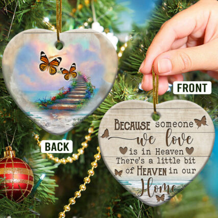 Butterfly Faith Someone We Love In Heaven - Heart Ornament - Owl Ohh - Owl Ohh
