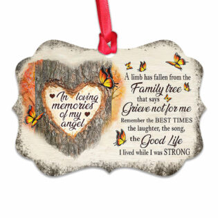 Family Tree Memorial Wooden Style Memory A Limb Has Fallen - Horizontal Ornament - Owl Ohh - Owl Ohh